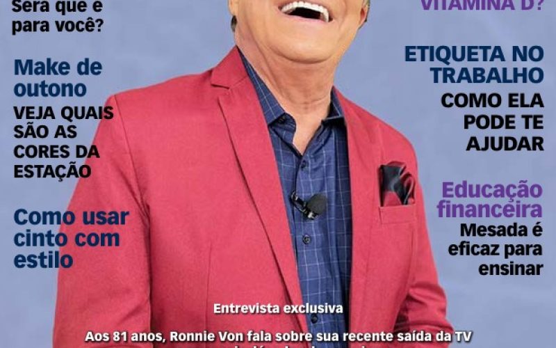 Ronnie Von é capa da revista Ana Maria